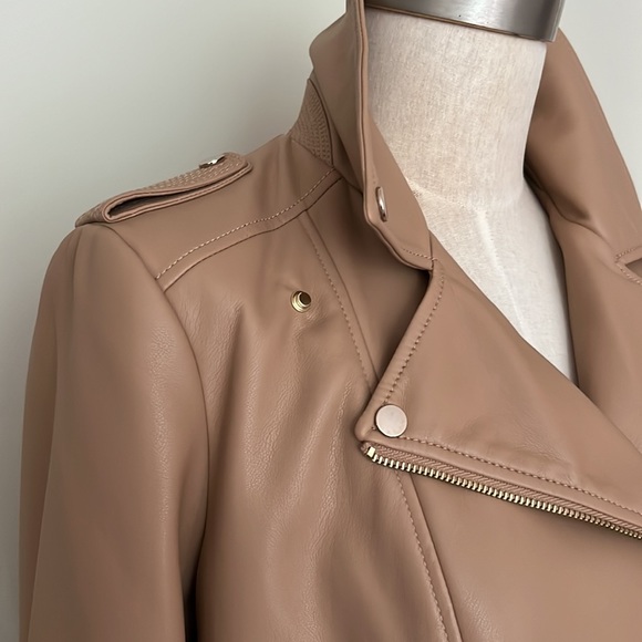 Tan Faux leather jacket - Picture 6 of 13